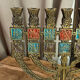 Seven-branched candelabrum, Judeo-Christian, brass and enamel