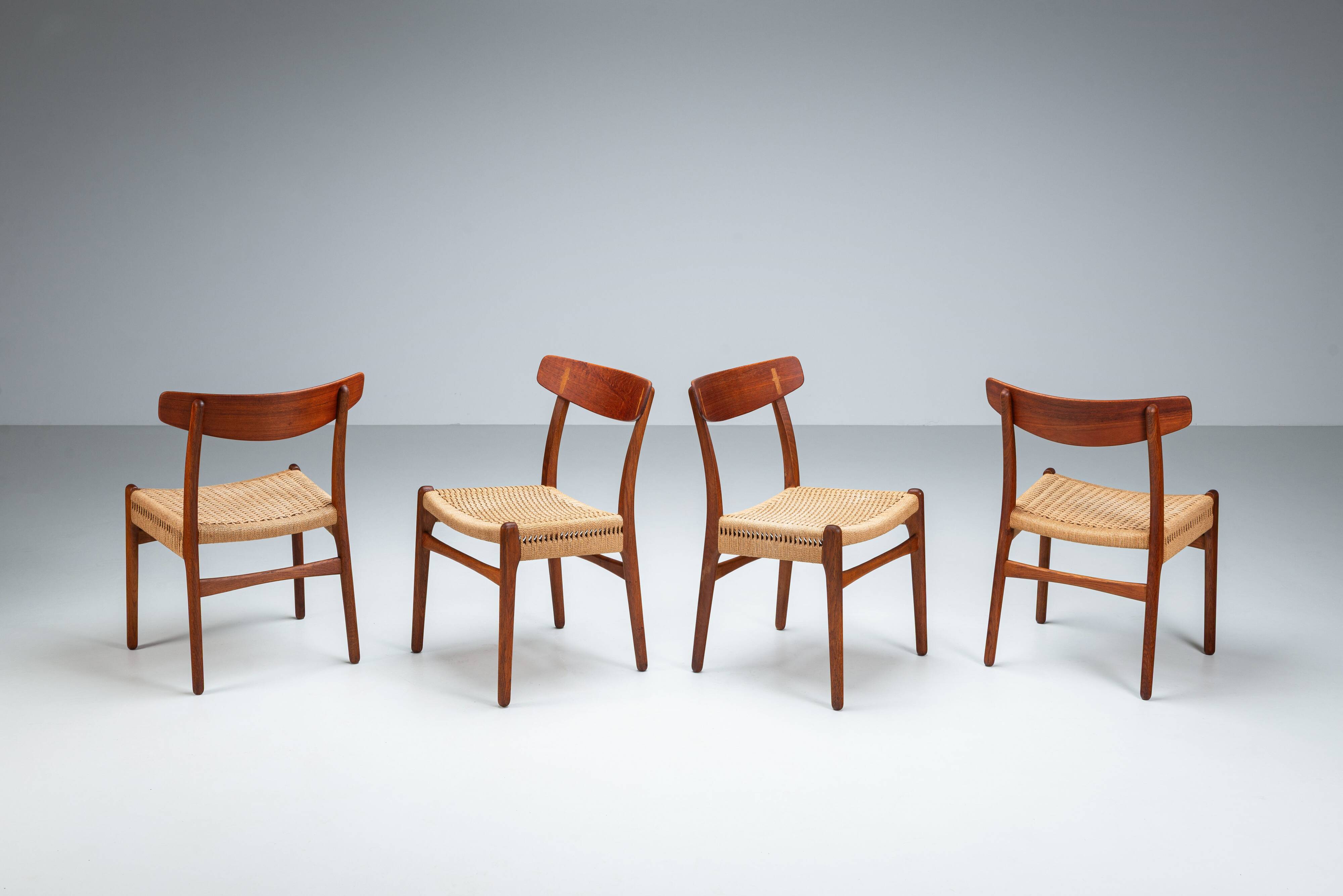 Hans J. Wegner set of four CH23 dining chairs