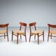 Hans J. Wegner set of four CH23 dining chairs