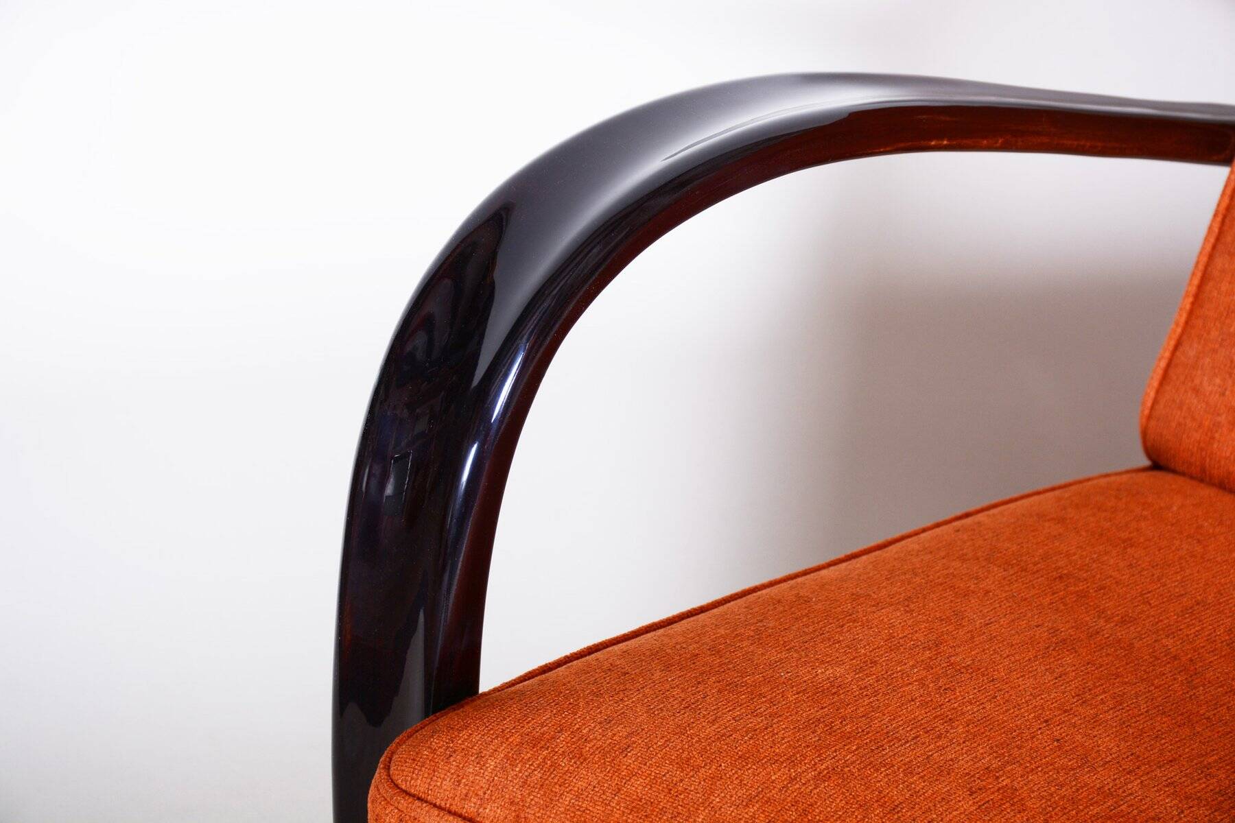 Czech Art Deco Beech Armchair attributed to J. Halabala for Up Zavody, 1930s