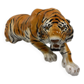 Grand tigre en céramique italienne des années 1970