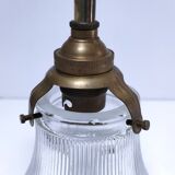 Brass porcelain glass wall light 1900