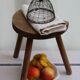Wooden tripod stool