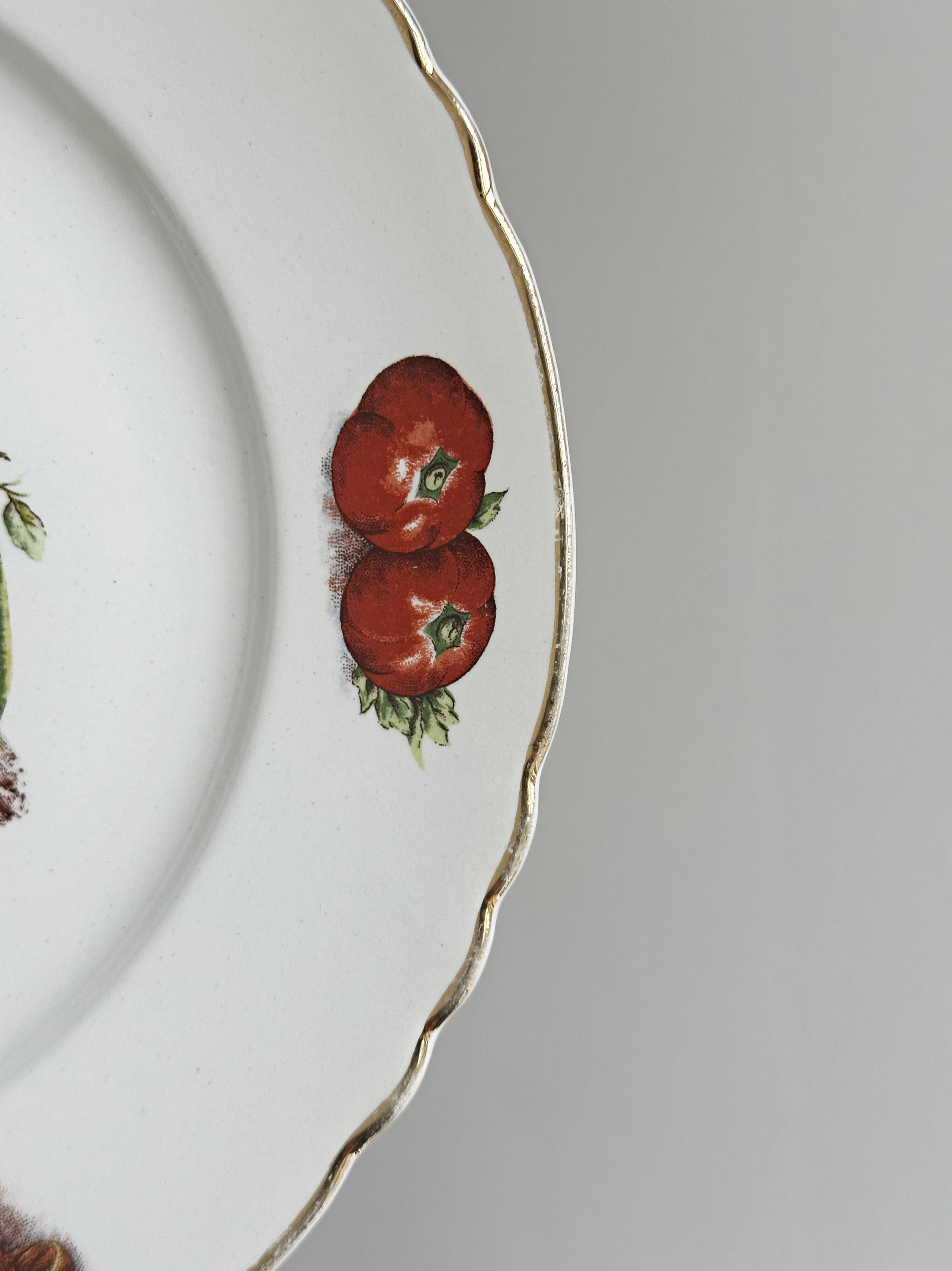 Set of 6 antique French plates