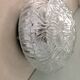 Round structured glass ceiling light / vintage 60s-70s