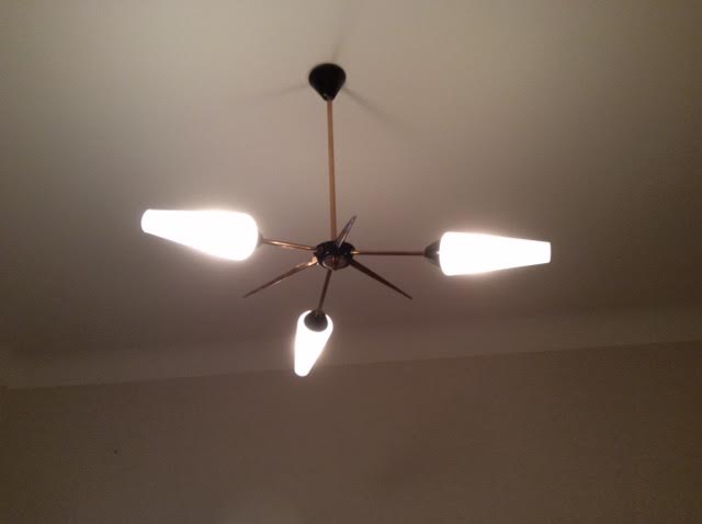 Chandelier 3 vintage lamps