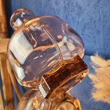 Petit vase ancien en verre transparent Vieux Rose - début XXème