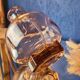 Small old vase in transparent Old Rose glass - early 20th century