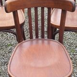 Set of 6 old bistro chairs Baumann and others