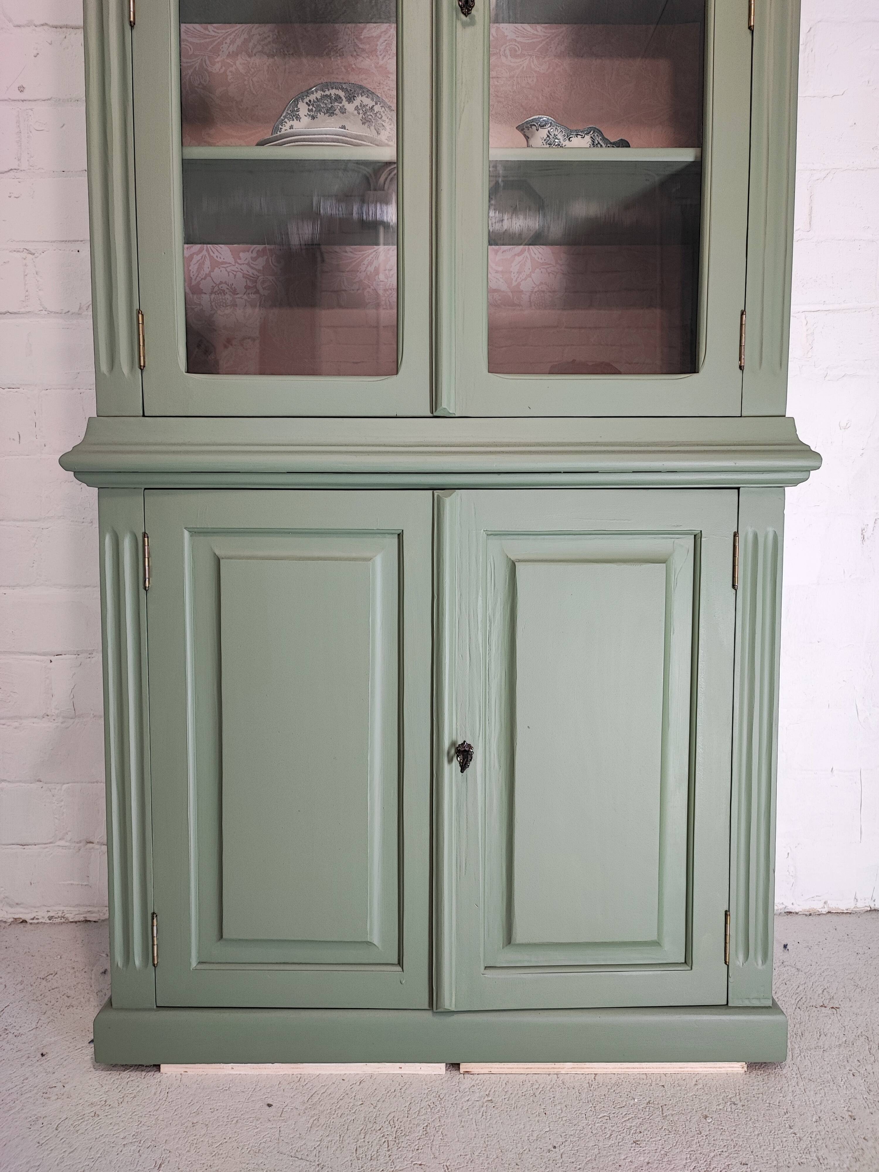 English green glazed sideboard