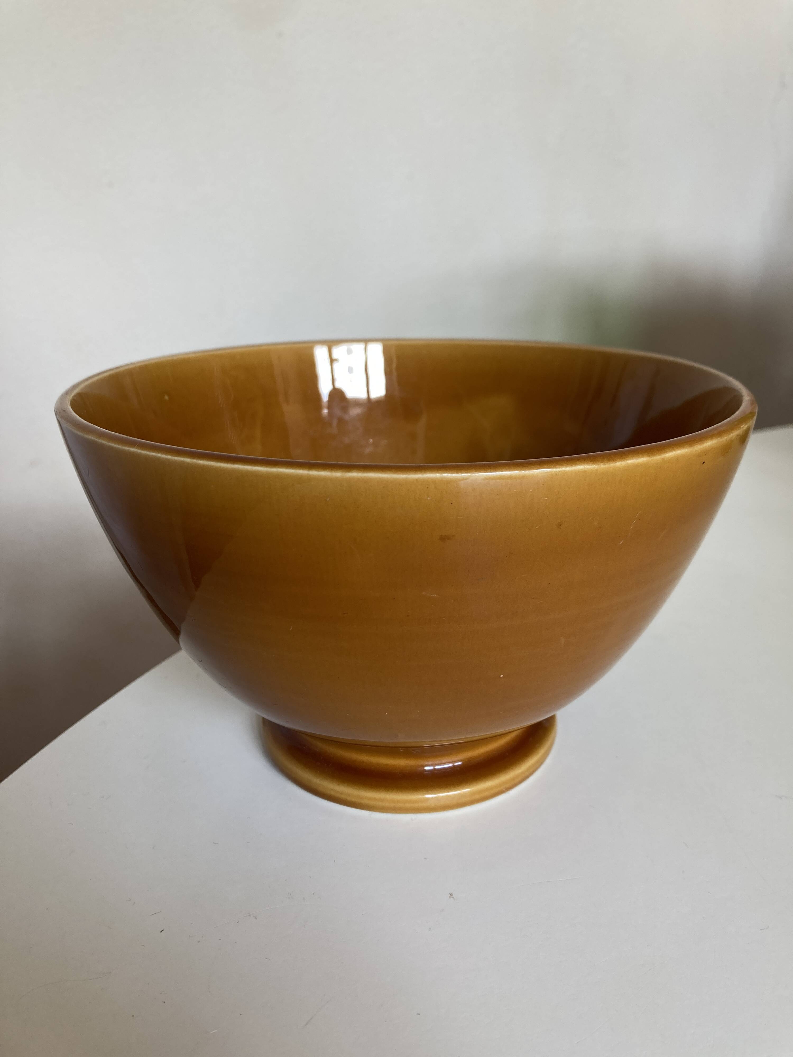 XXL bowl in Niederviller earthenware Tatin color