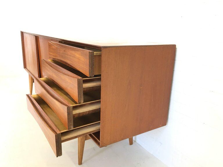 Enfilade teck 1960, 'Paola' par Oswald Vermaercke pour  V-Form