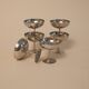 Set of 6 stainless steel cups