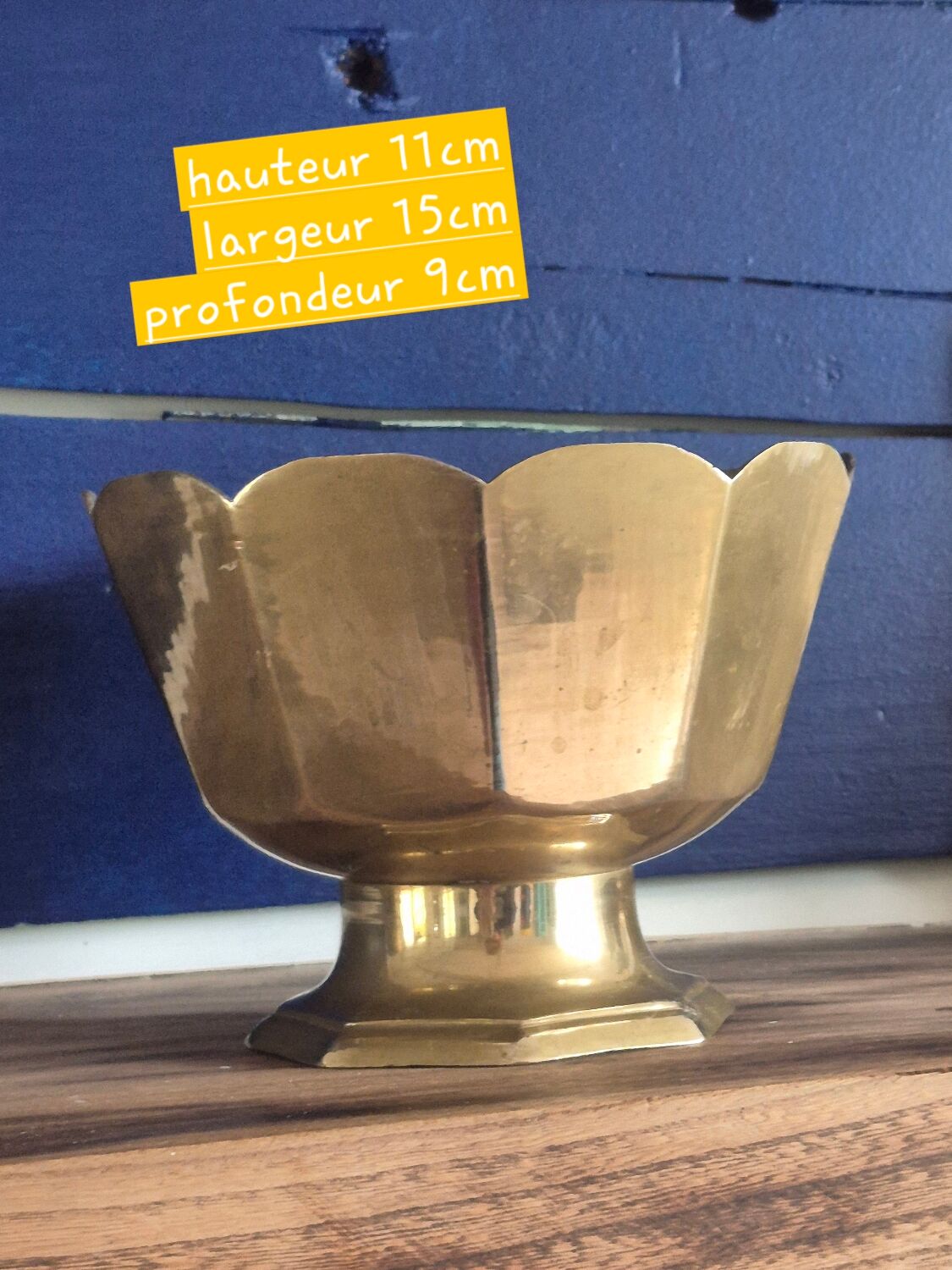 Golden brass cup