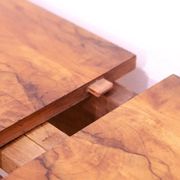 Walnut adjustable dining table, 1930s, Czechoslovakia