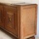 Art Deco sideboard in solid oak and marble, 1940