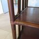 Retro side table - vinyl furniture - rattan and bamboo - 1980s