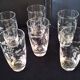 6 Verres à eau , orangeade ou bière en verre Décor gravé
