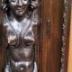Important carved wooden library in Renaissance style, dating from the 19th century.