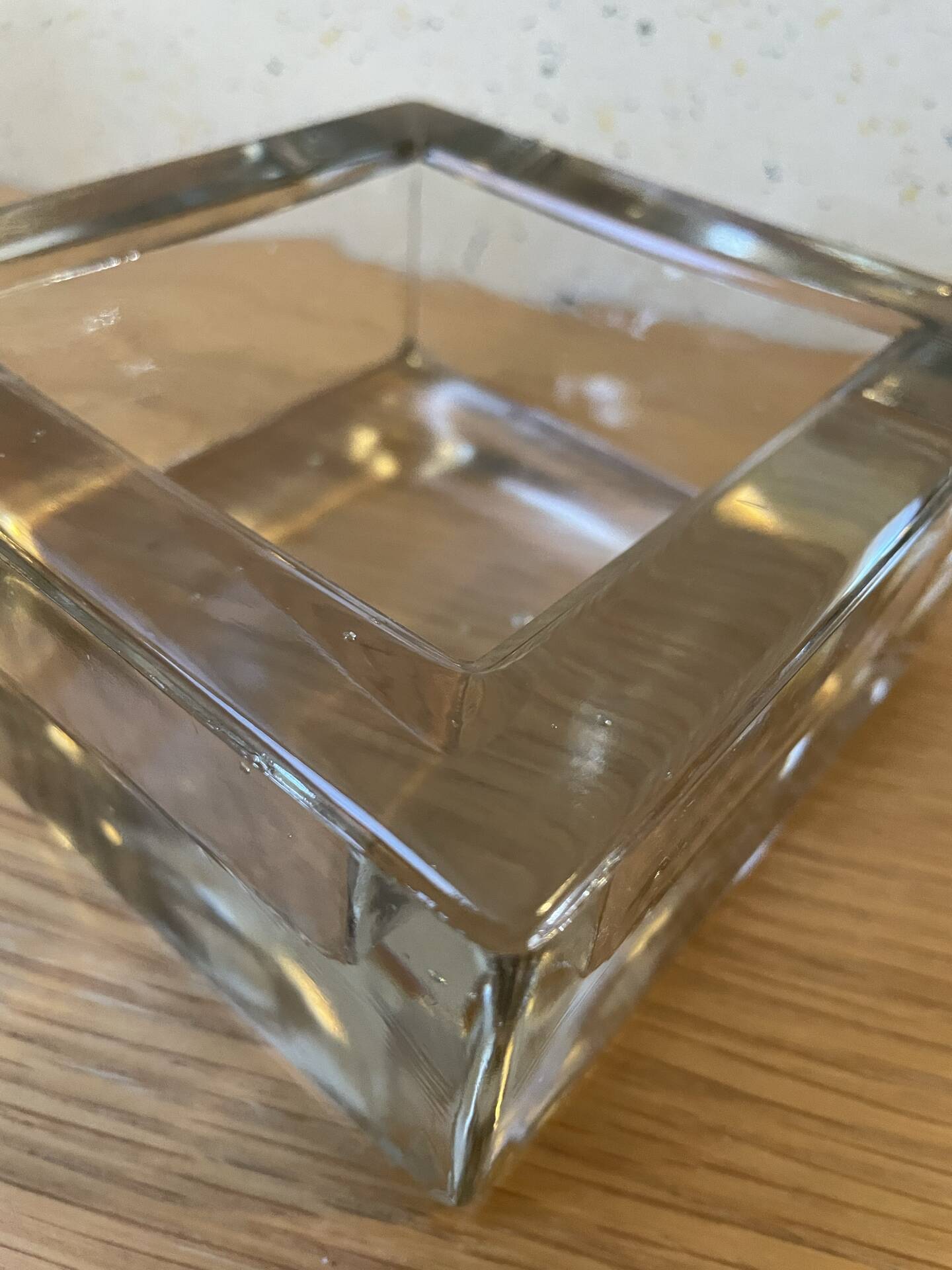 Glass block catchall