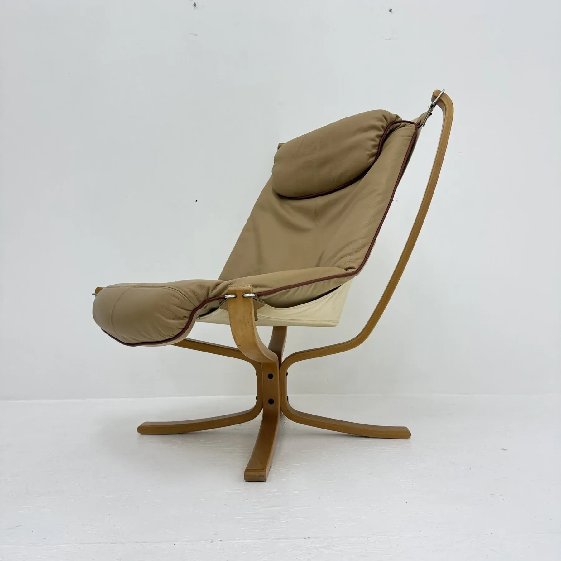 Falcon leather lounge chair by Sigurd Ressel for Vatne Møbler, 1970s
