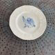 Digoin France cake dish with antique blue rose pattern