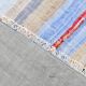 Tapis Kilim à rayures bleu clair 4x6, 117x177 cm