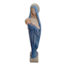 Virgin statue Faience Desvres Fourmaintraux H 28 cm