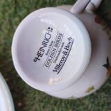 4 Villeroy and Boch Golden Birds tea cups
