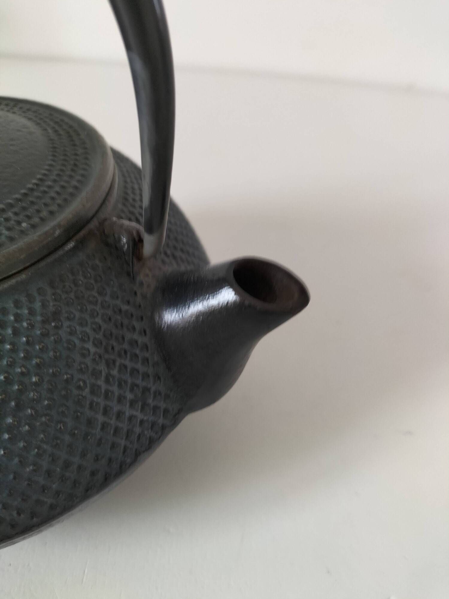 Blue cast iron Japanese teapot Arare – Decoration & collection