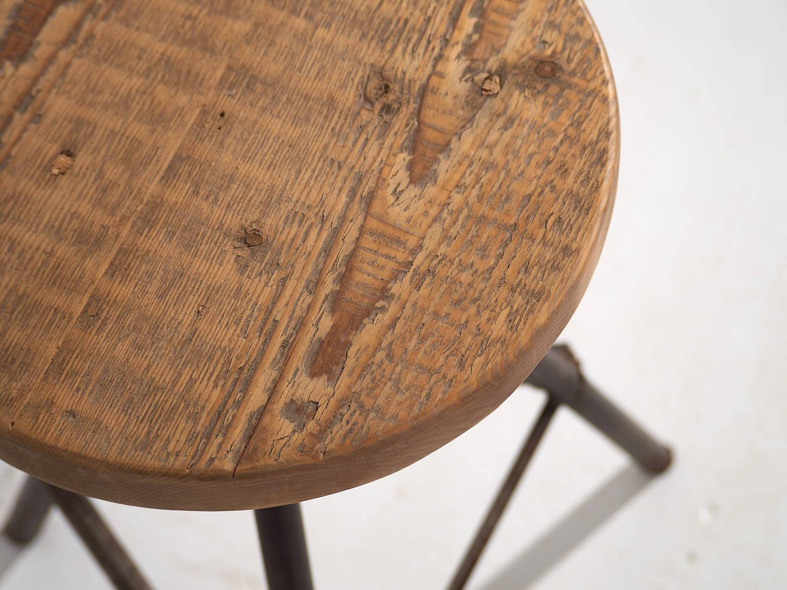 Round industrial style stool (c.1960) #1