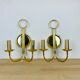 Pair of brass wall lamps Hollywood Regency Je Fassung