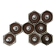 Set of 8 brown ceramic wall lamps, 1970s