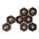 Set of 8 brown ceramic wall lamps, 1970s