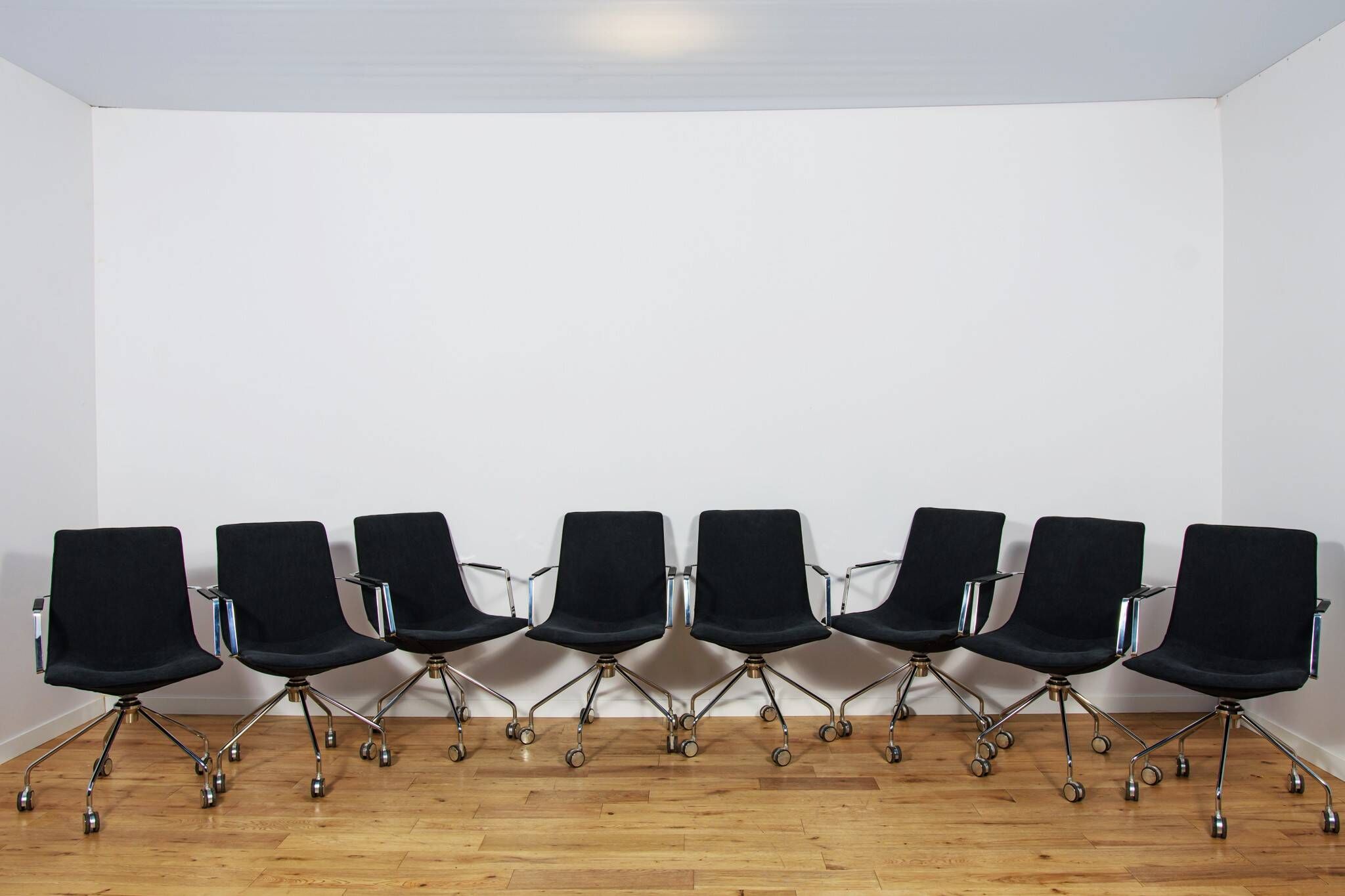 Mid-Century Conference Chairs "Comet" by Gunilla Allard for Lammhults, Sweden, 1990s, Set of 6