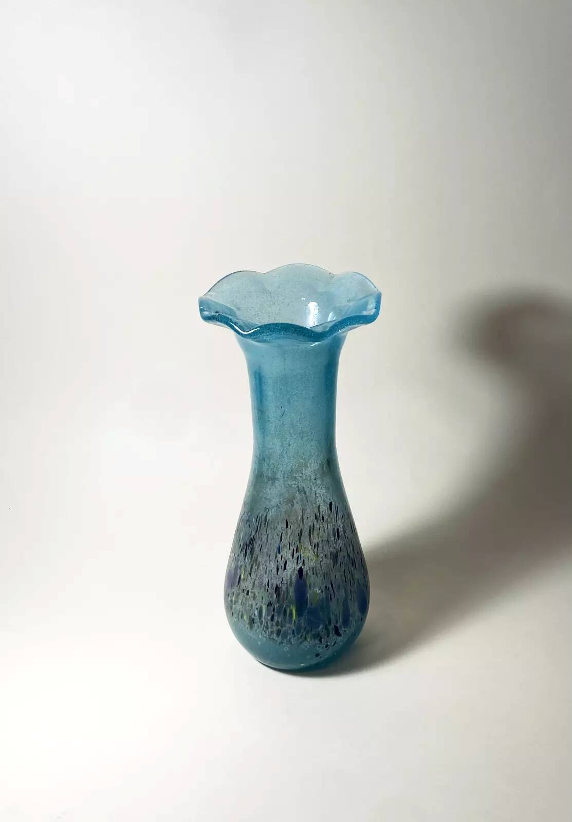 Vintage Modern Glass Vase Budveszel Gyula Hungary 1990s