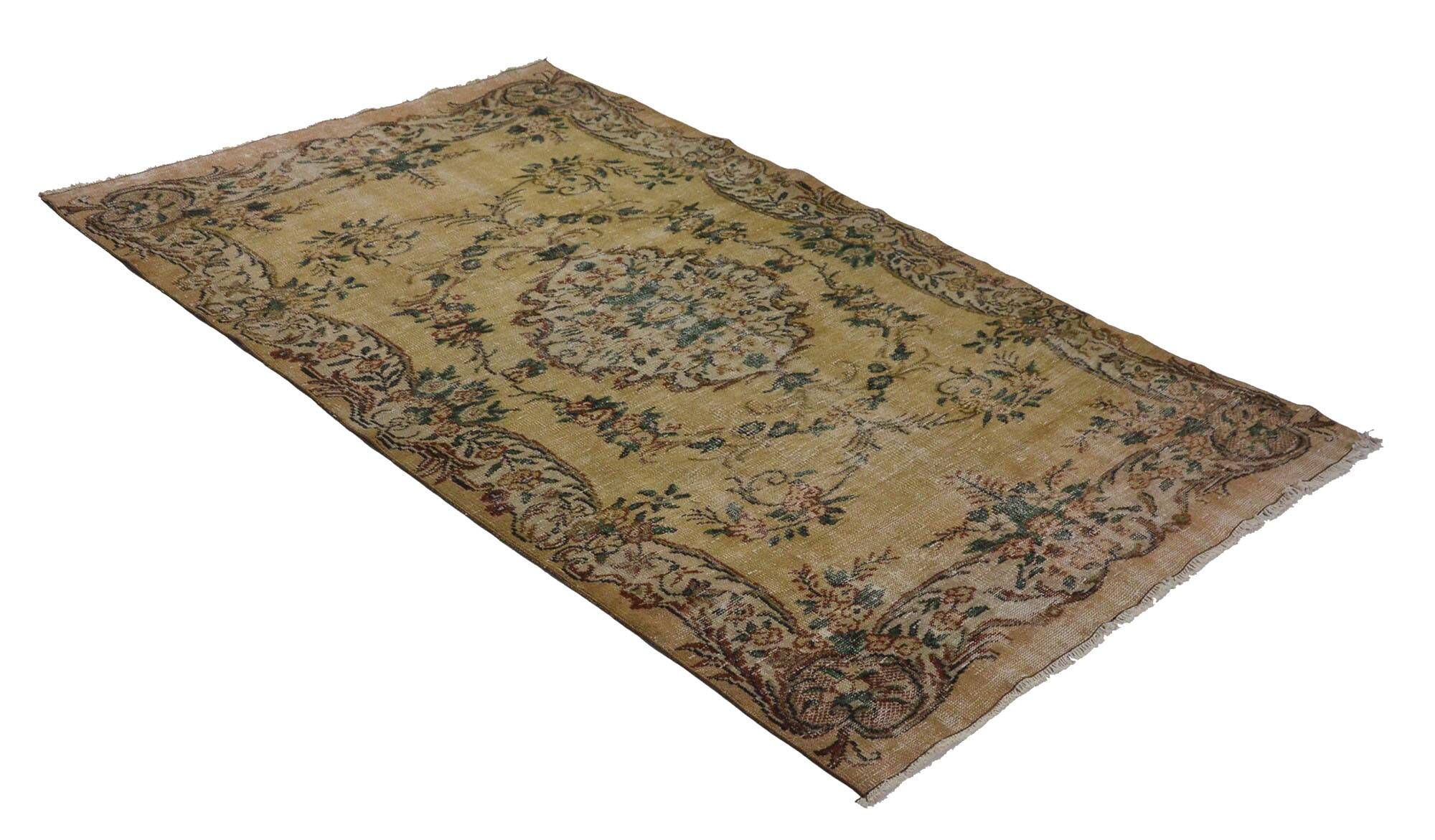 Turkish Anatolian Handmade Vintage Area Rug 262 cm x 160 cm