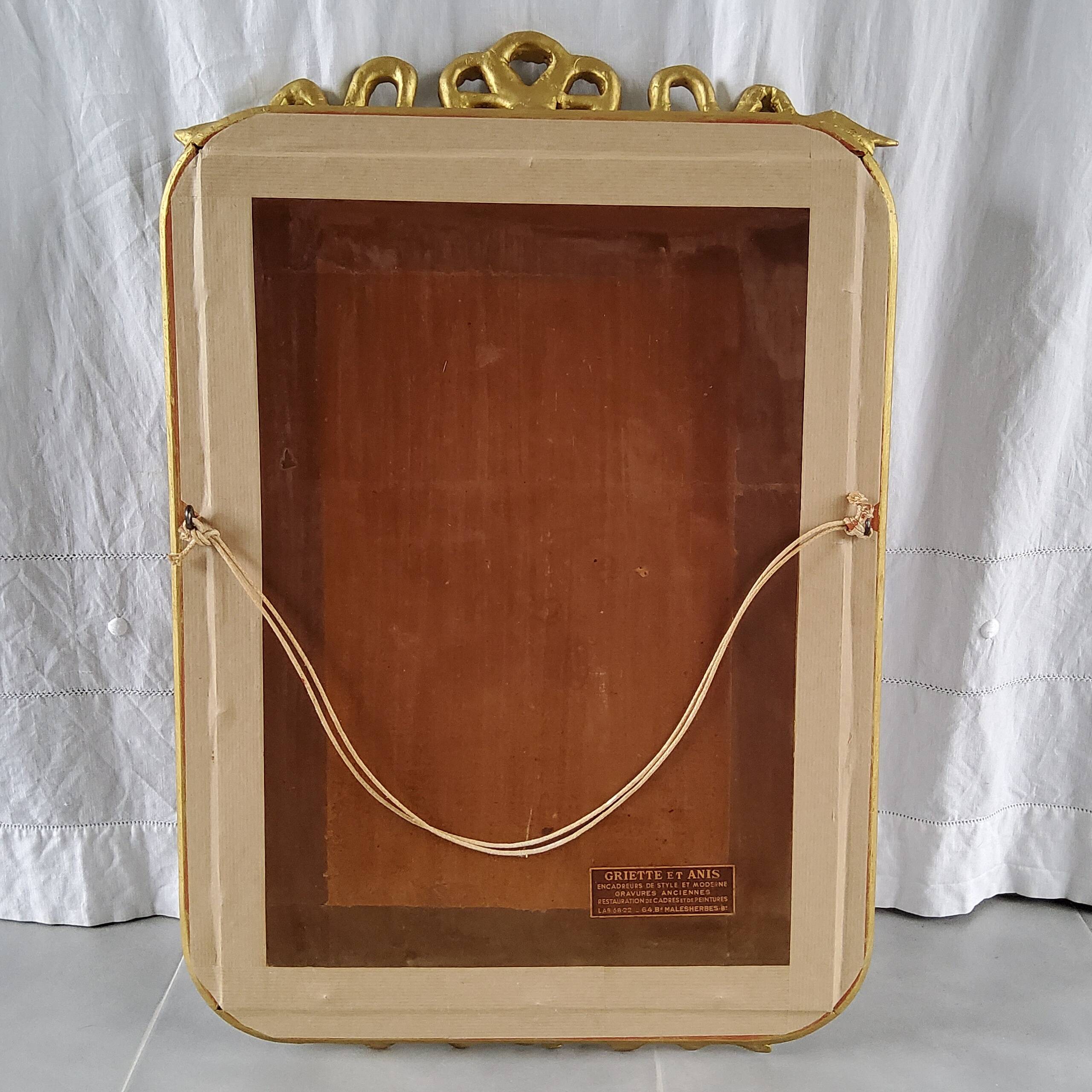 Miroir doré 64x43cm