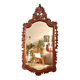 Vintage carved wooden mirror 110x58