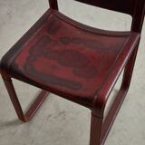 Set of 4 Sistina Strap Chair by Tito Agnoli for Matteo Grassi, 1980s