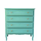 Vintage mint green chest of drawers 1950
