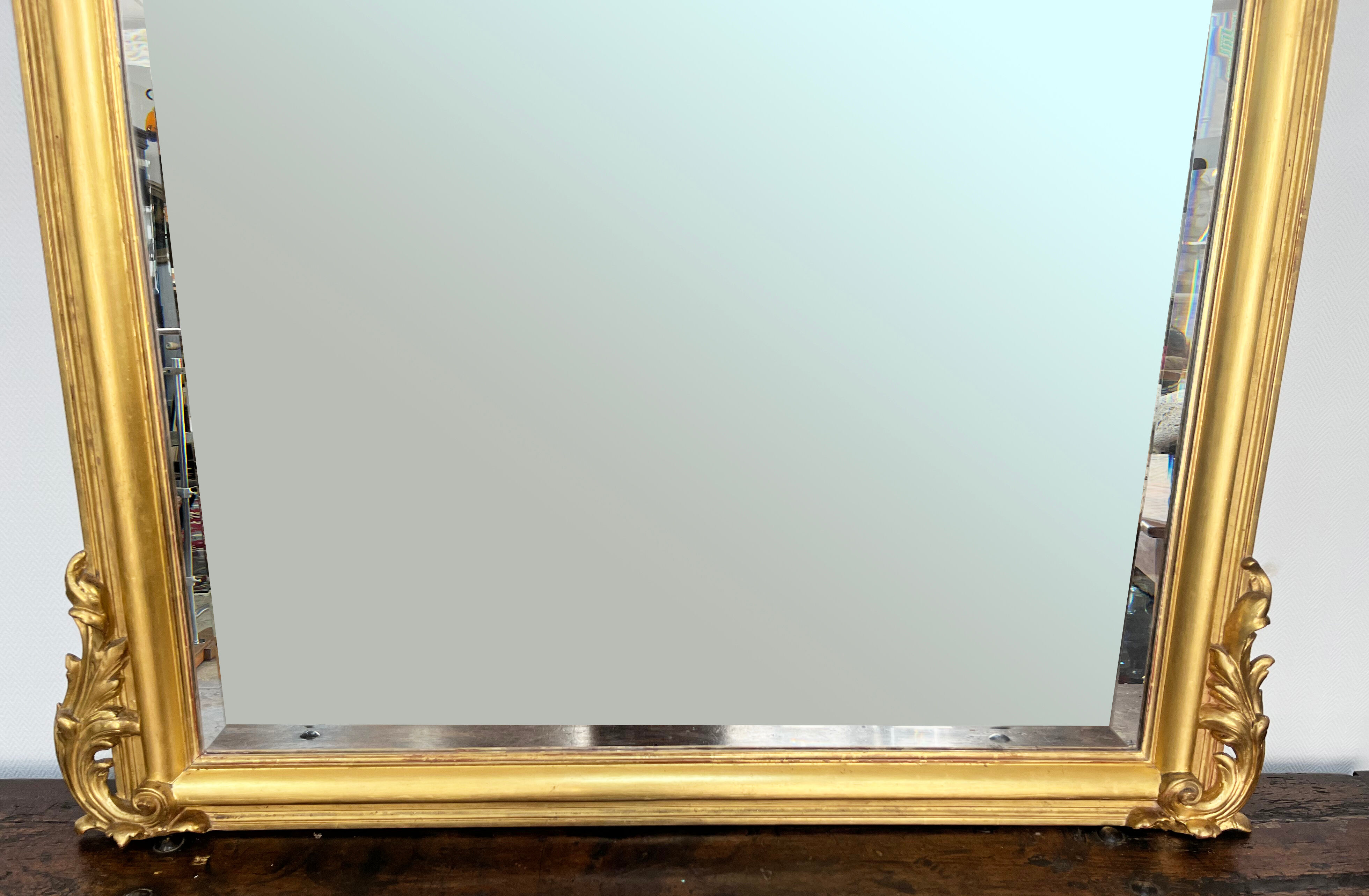 Large gilt mirror from the 19th century in the LOUIS XV style