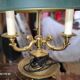 Pair of iron candlesticks