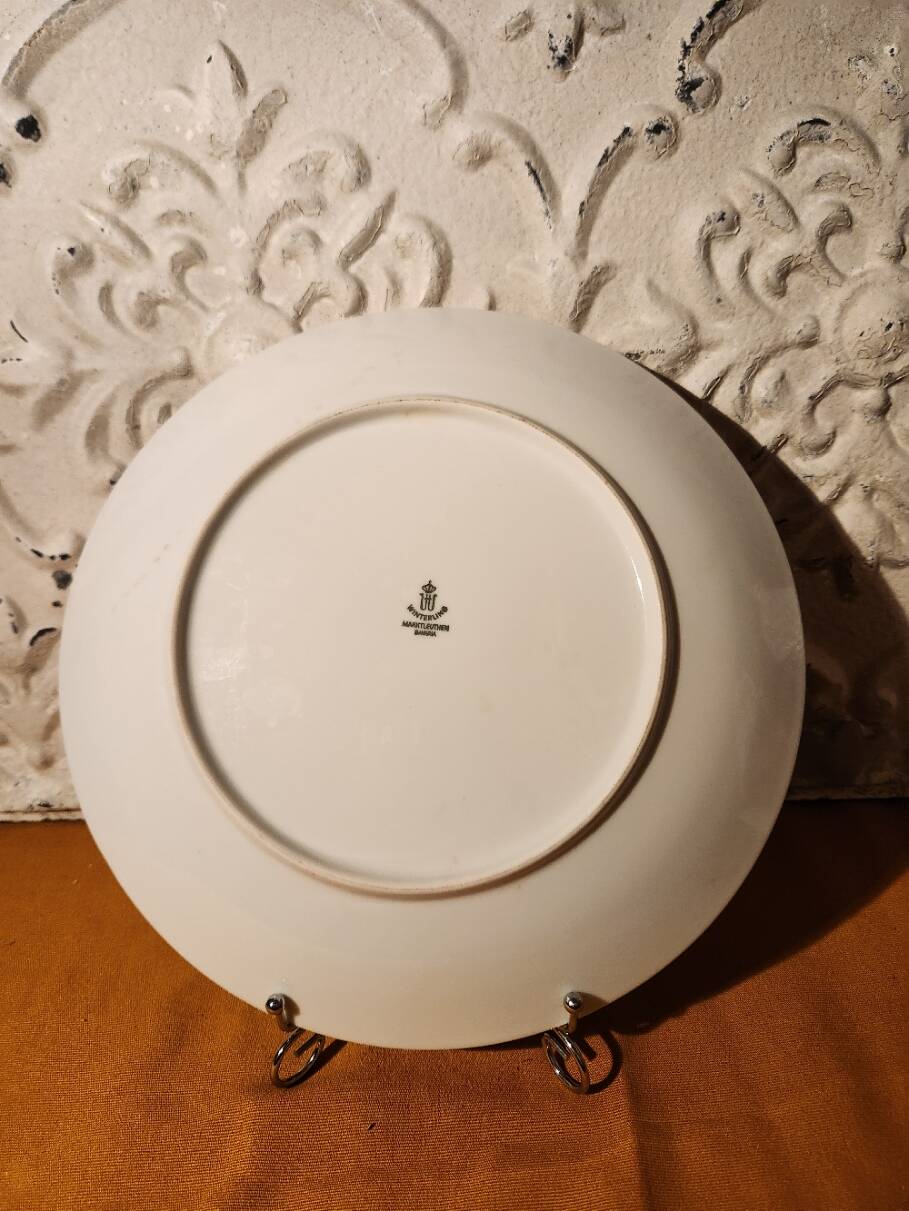 Large flat round plate design 70s Winterling Marktleuthen Bavaria