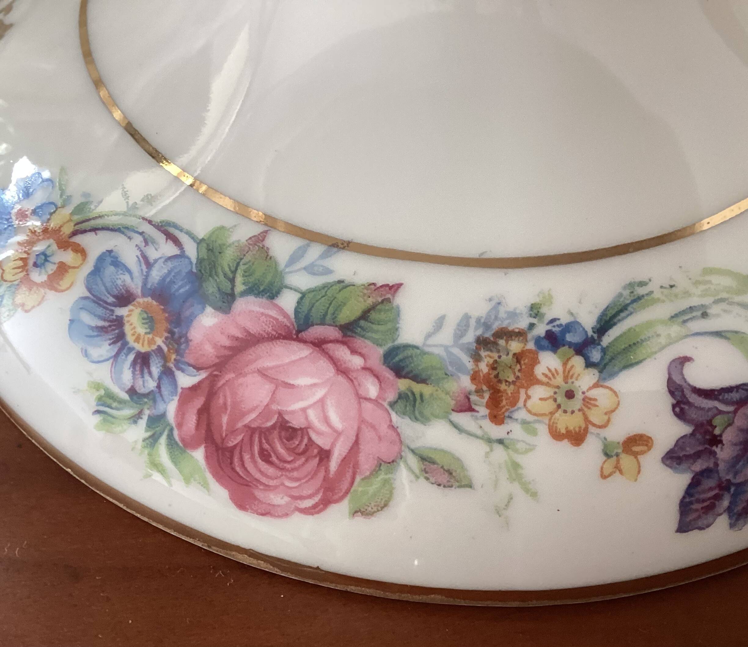 Old Limoges porcelain compote