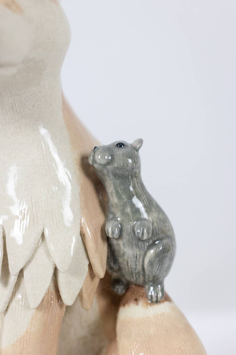 Valérie Courtet. Fennec fox in glazed stoneware. Contemporary work.