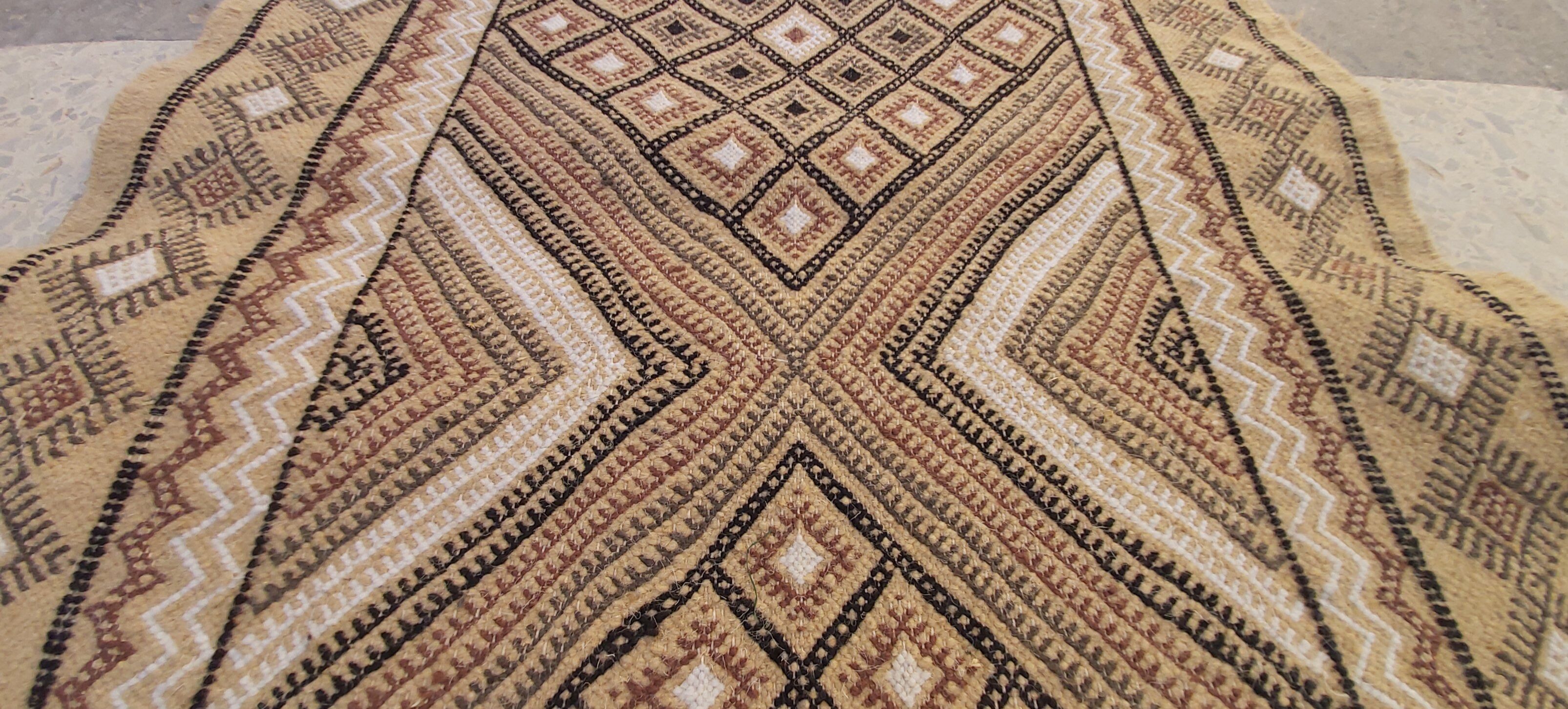 Traditional multi-coloured hallway kilim carpet 280-77cm