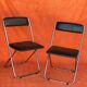 SET OF 2 VINTAGE FOLDING CHAIRS 1970 SKAI BROWN