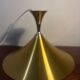 Gold-tone metal pendant light, 1960s