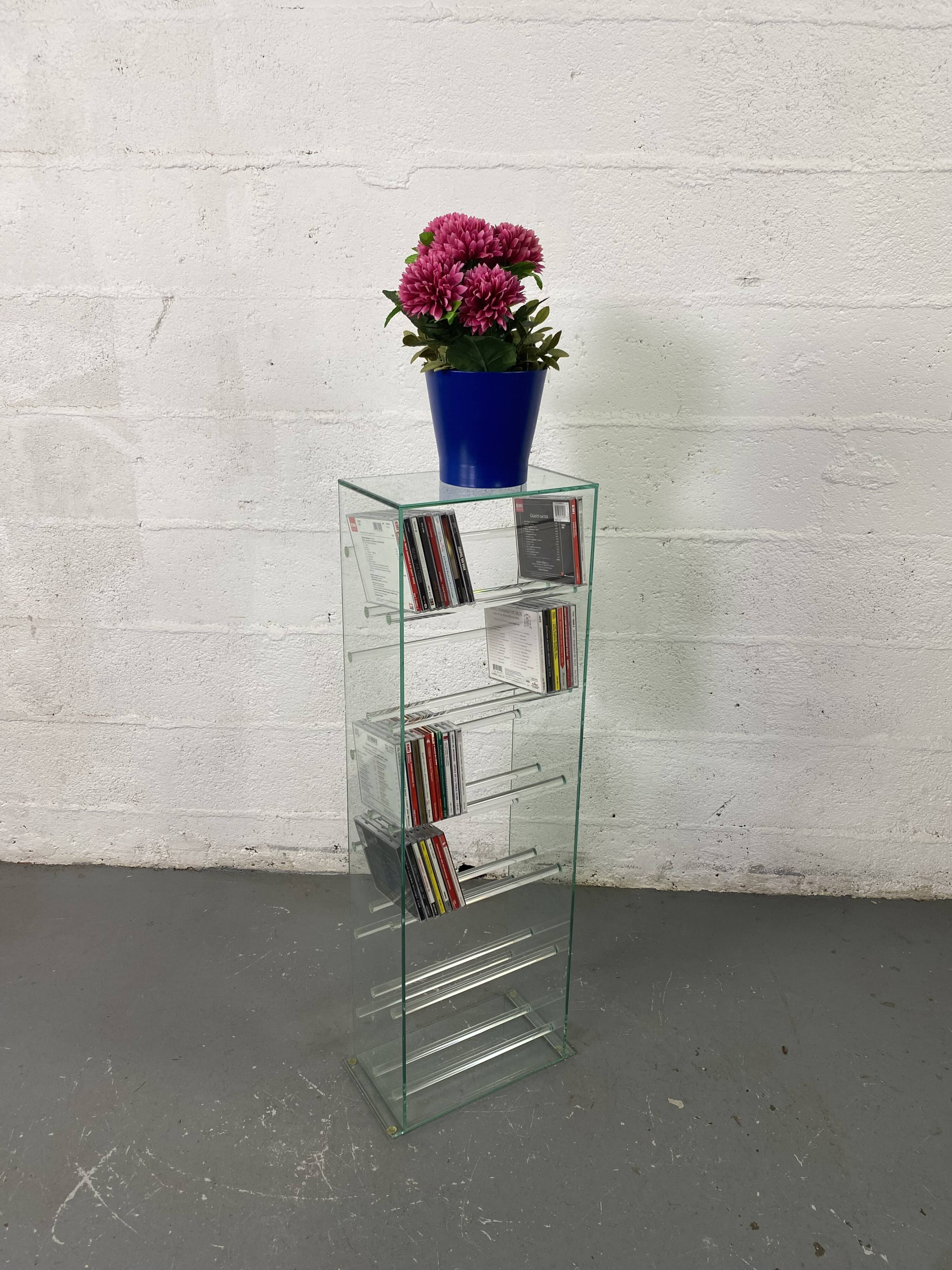 Glass CD rack
